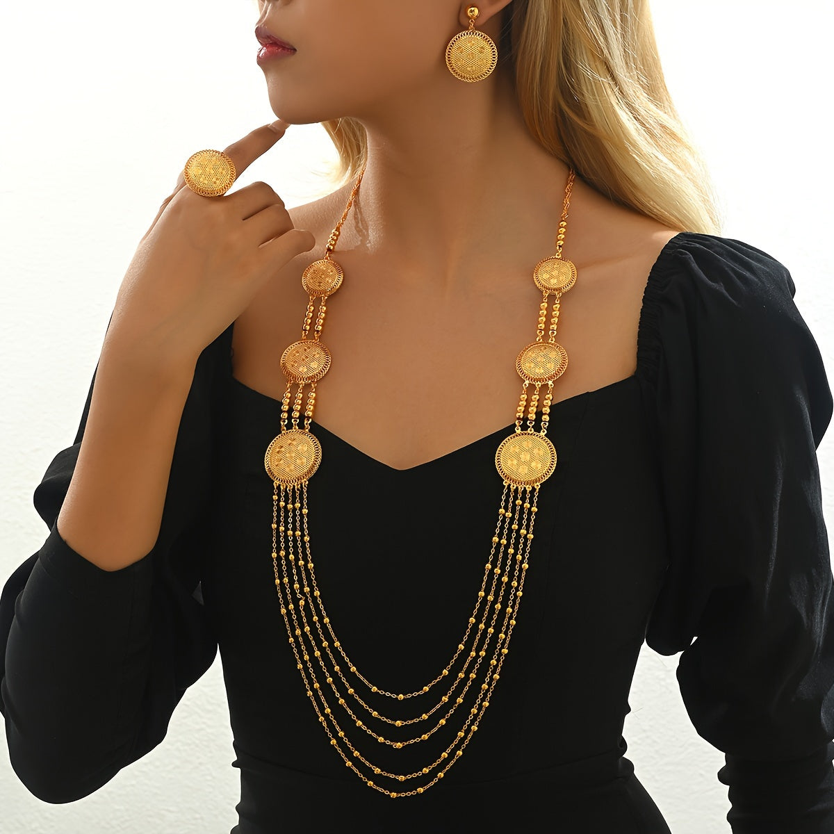 Conjunto Herencia Dorada – Bañado en oro de 18k