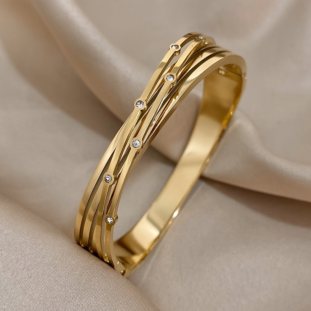 Pulsera con Circonitas Serena - Bañado en oro de 18k