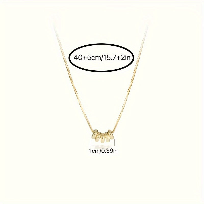 Collar con Colgante Redondo Distinción - Chapado en oro de 18K