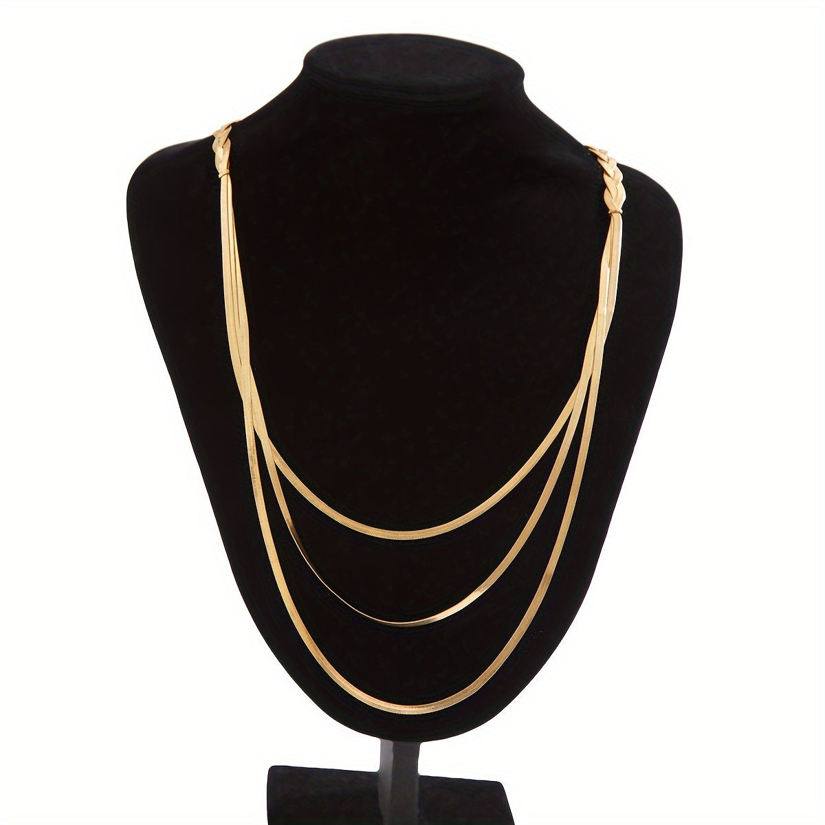Collar Triple Mujer Moderna – Bañado en oro de 18k