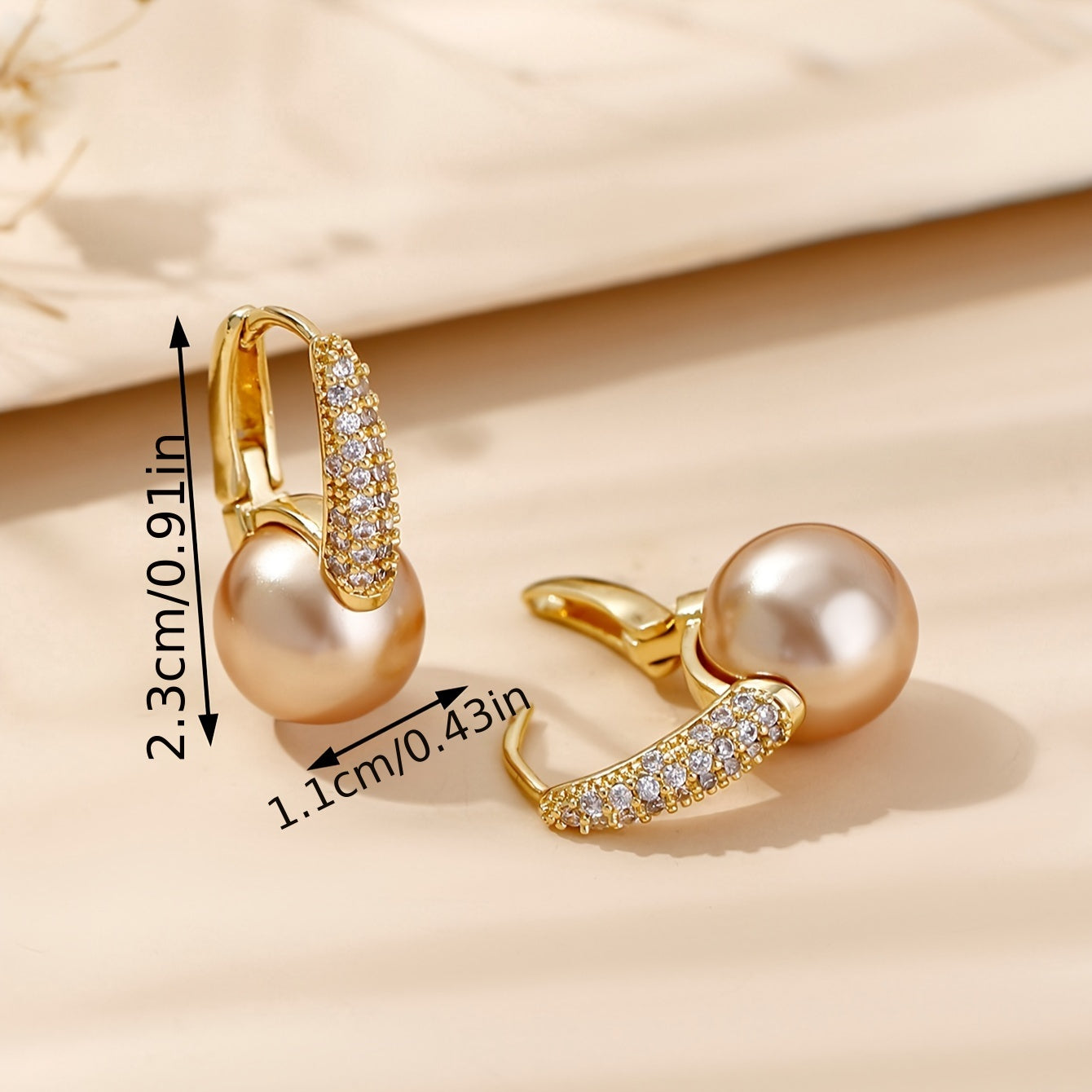 Aretes de Perlas Majestad Suprema – Bañado en oro de 18k