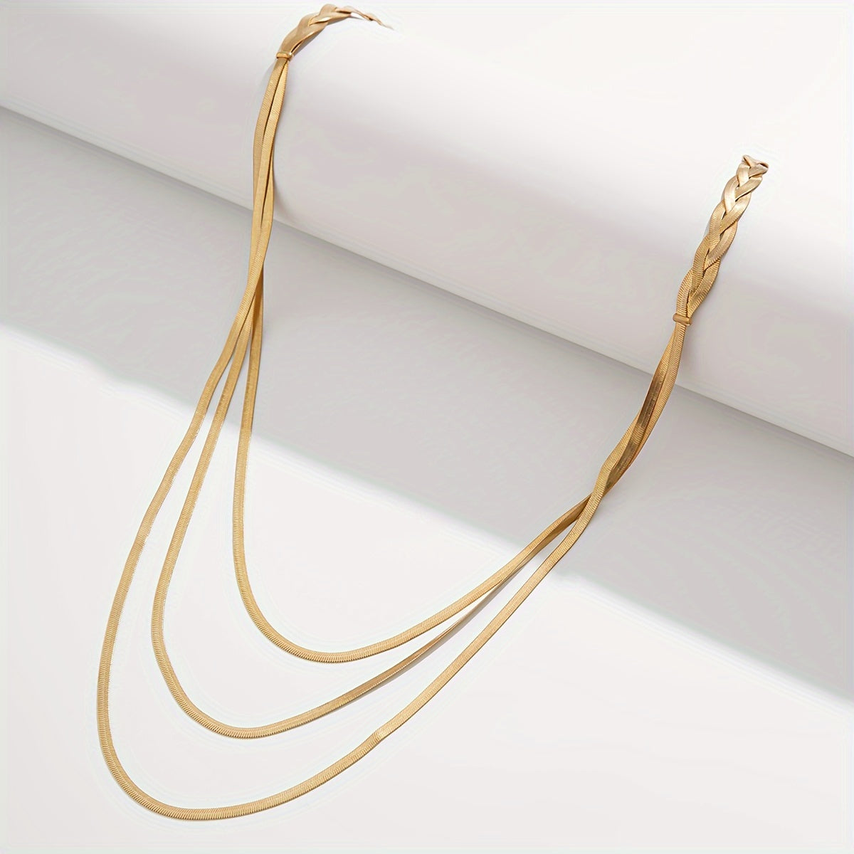 Collar Triple Mujer Moderna – Bañado en oro de 18k