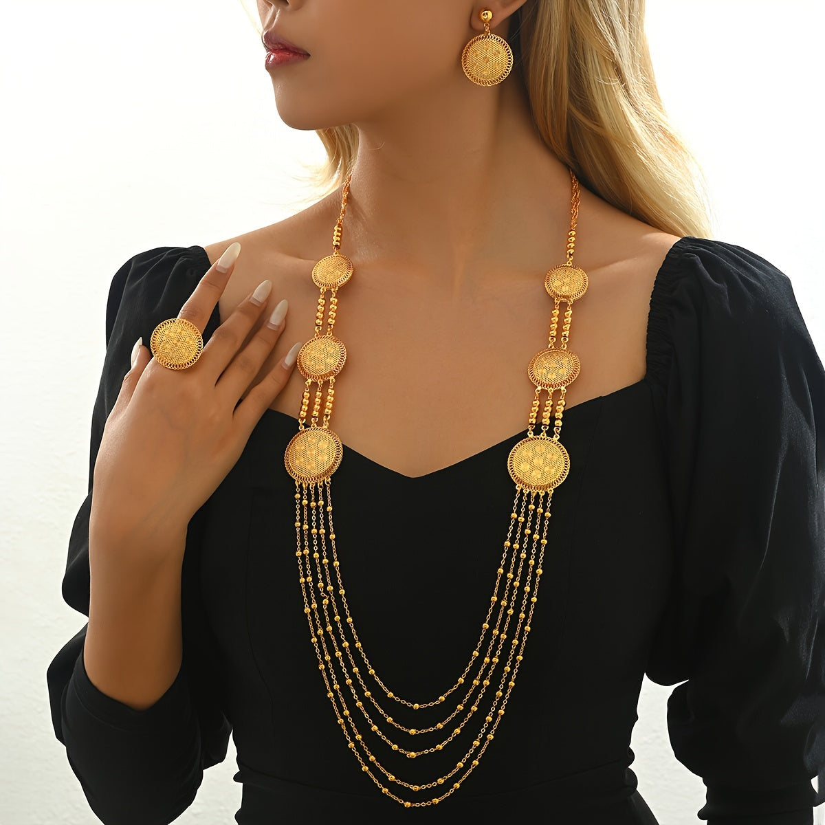 Conjunto Herencia Dorada – Bañado en oro de 18k