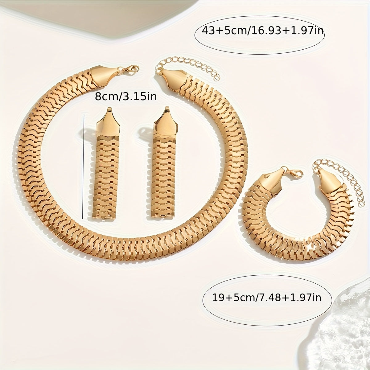 Conjunto Elegancia Serena – Bañado en oro de 18k