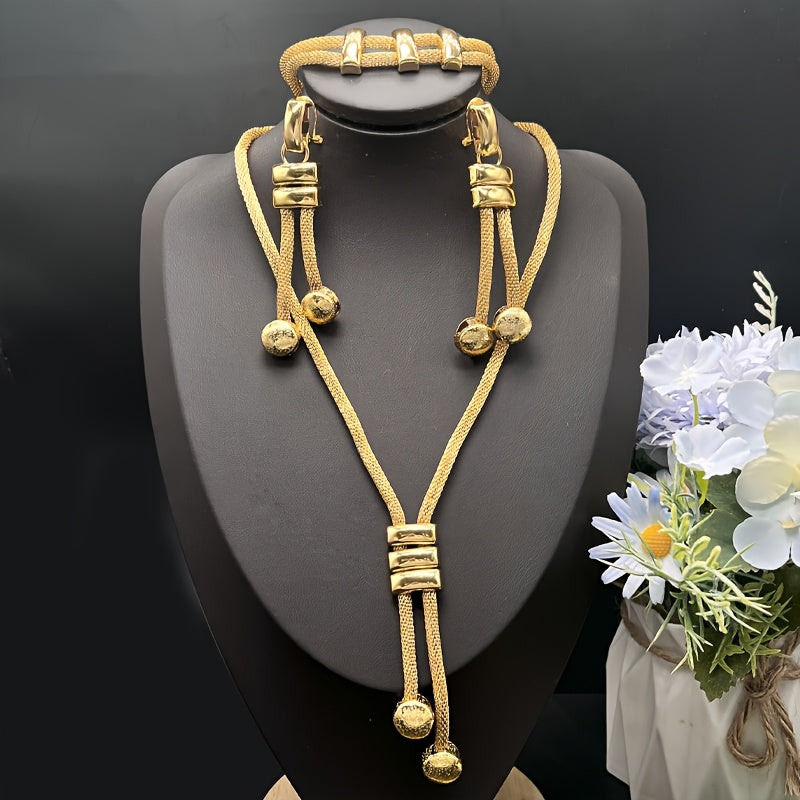 Conjunto de Joyas Elegancia Atrevida - Bañado en Oro de 18K