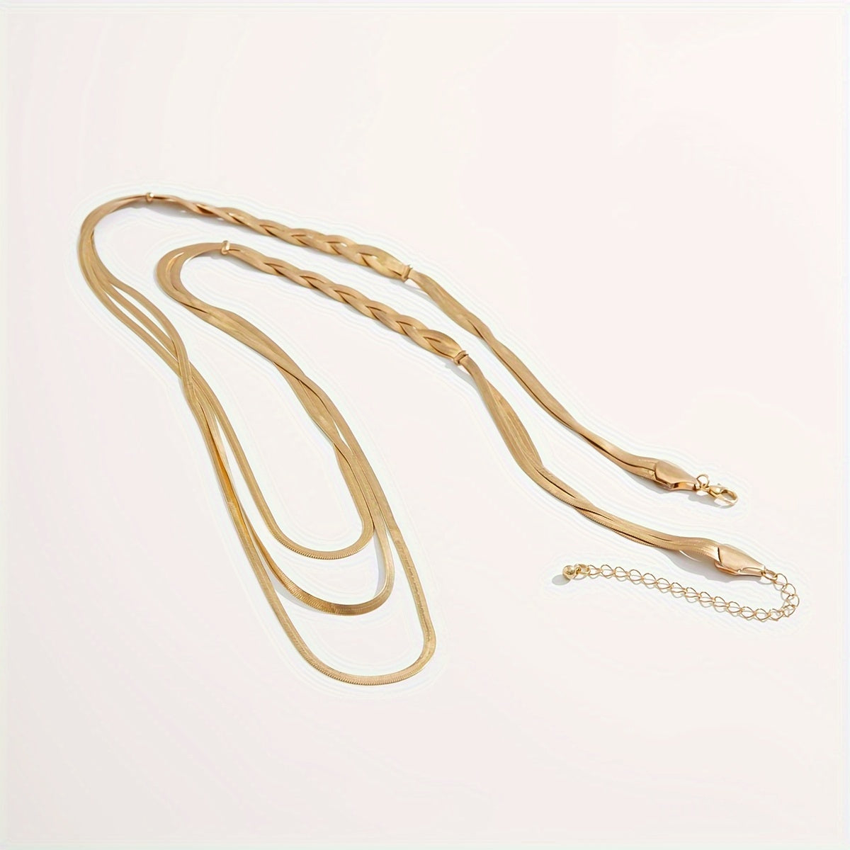 Collar Triple Mujer Moderna – Bañado en oro de 18k