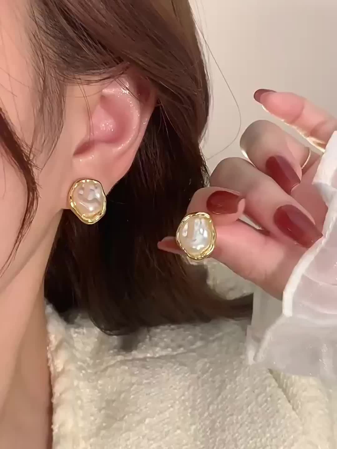 Aretes de Perlas Reina del Mar – Bañado en oro de 18k