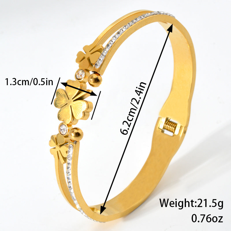 Pulsera Minimalista con Circonitas Cielo Dorado Bañado en oro de 18k