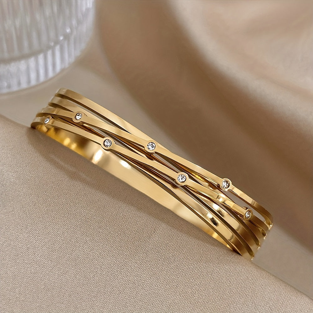 Pulsera con Circonitas Serena - Bañado en oro de 18k