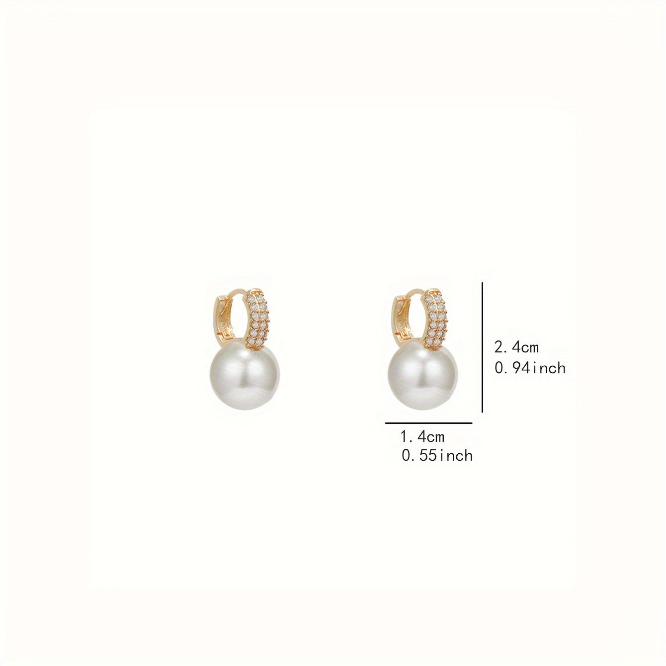 Aretes de Perlas con Circonia Pura Distinción – Bañado en oro de 18k