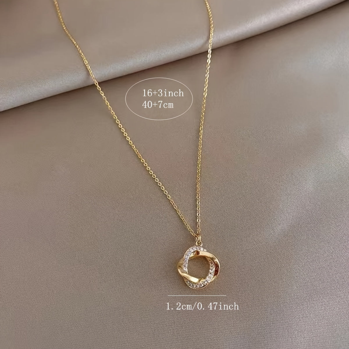 Collar Com Pingente Redondo Tradición - Bañado en oro de 18k