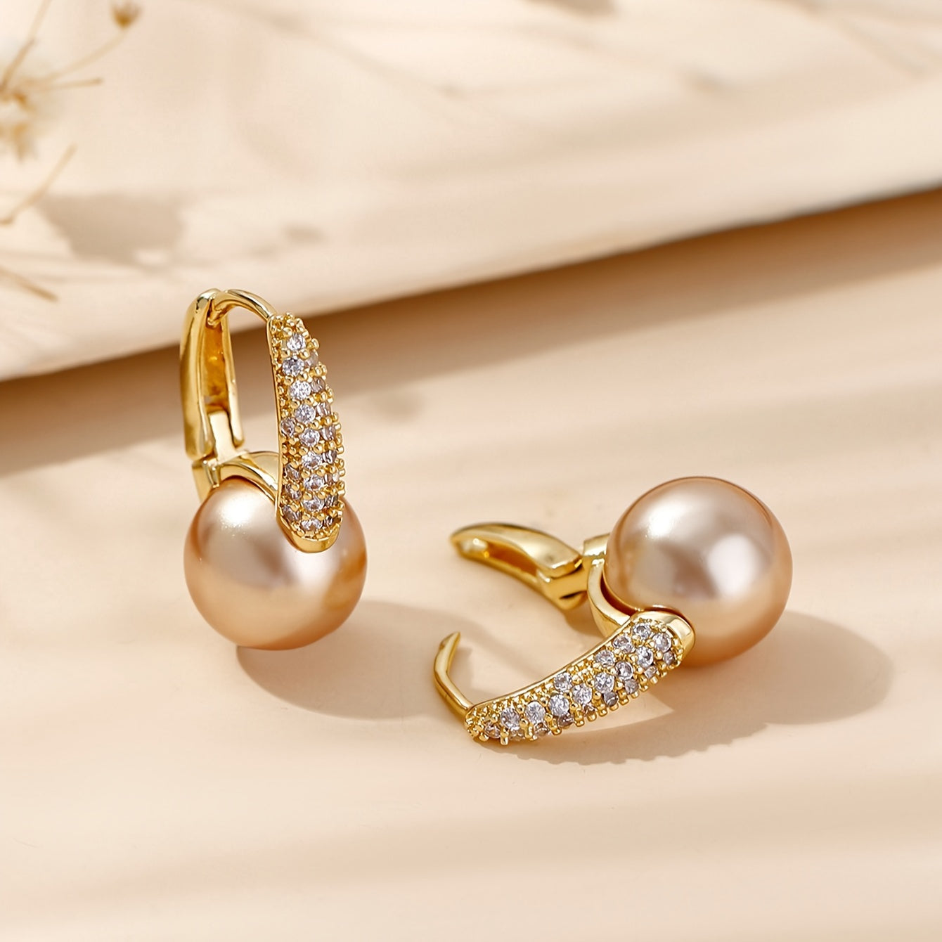 Aretes de Perlas Majestad Suprema – Bañado en oro de 18k