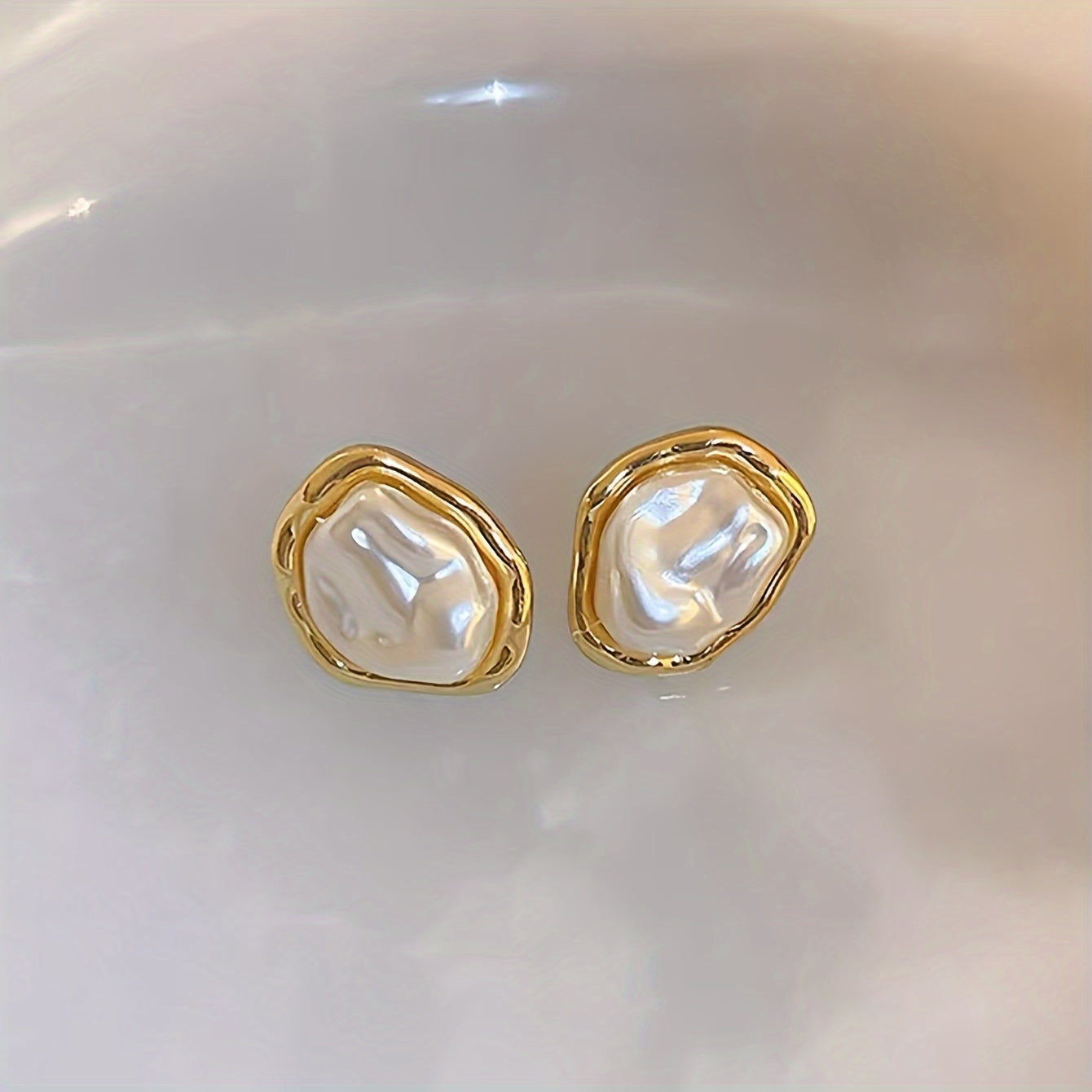 Aretes de Perlas Reina del Mar – Bañado en oro de 18k