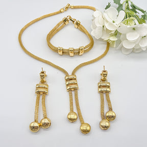 Conjunto de Joyas Elegancia Atrevida - Bañado en Oro de 18K
