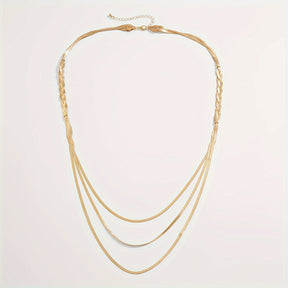 Collar Triple Mujer Moderna – Bañado en oro de 18k