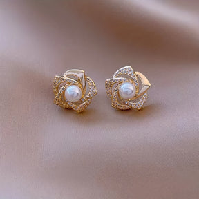 Aretes de Perlas Lujo Absoluto – Bañado en oro de 18k