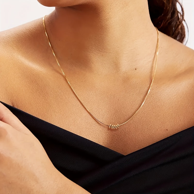 Collar con Colgante Redondo Distinción - Chapado en oro de 18K