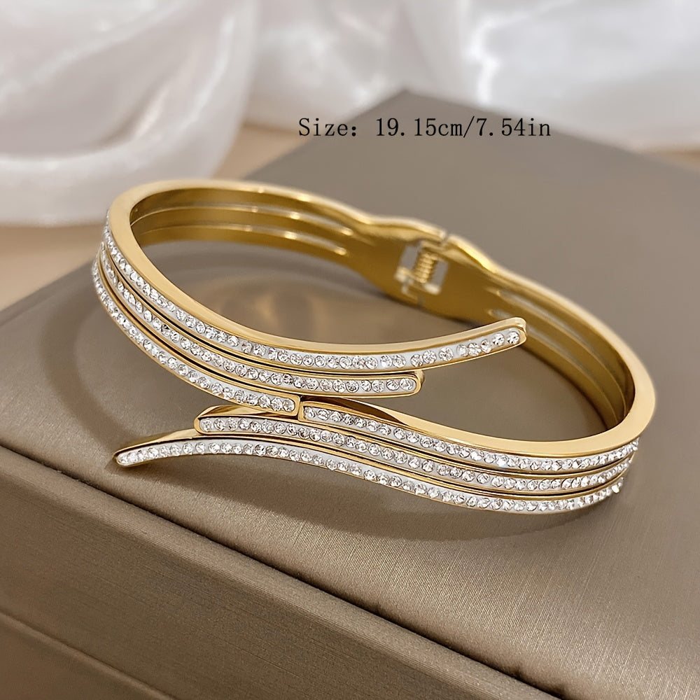 Pulsera con Circonitas Dama de Cristal - Bañado en oro de 18k