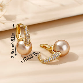 Aretes de Perlas Majestad Suprema – Bañado en oro de 18k