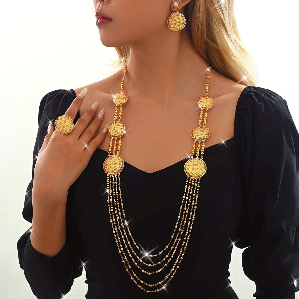 Conjunto Herencia Dorada – Bañado en oro de 18k