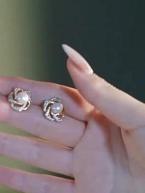 Aretes de Perlas Lujo Absoluto – Bañado en oro de 18k