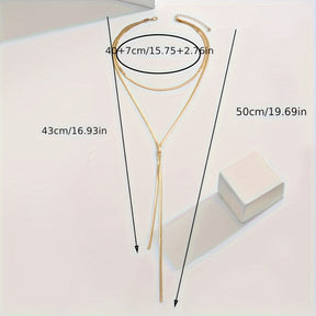 Collar Doble Y Con Colgante Fino Encanto – Bañado en oro de 18k