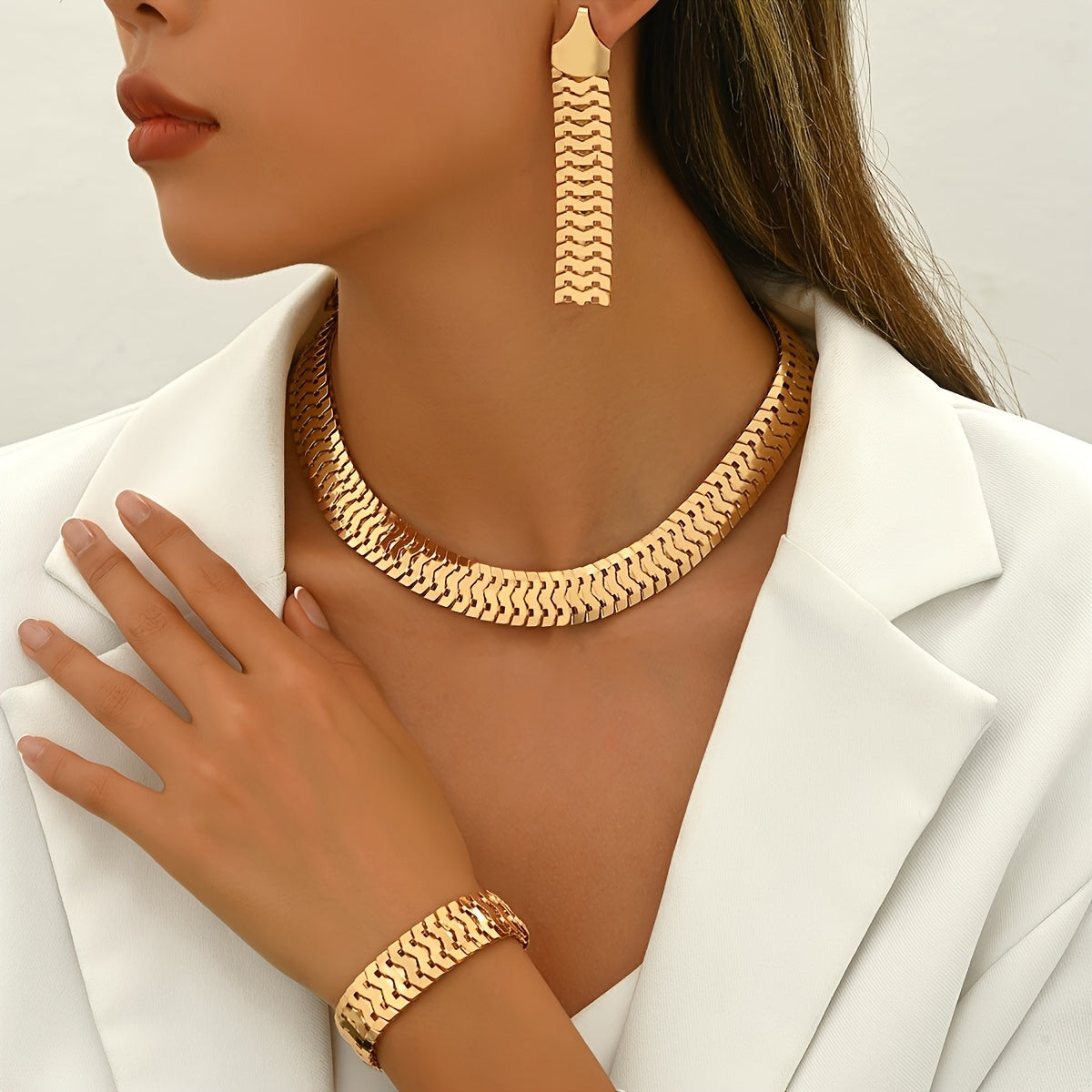 Conjunto Elegancia Serena – Bañado en oro de 18k
