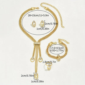 Conjunto Aurora Dorada – Brillo eterno bañado en oro de 18k