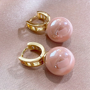 Aretes de Perlas con Circonia Imperial – Bañado en oro de 18k