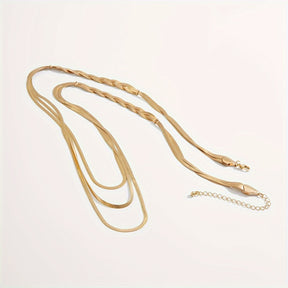 Collar Triple Mujer Moderna – Bañado en oro de 18k