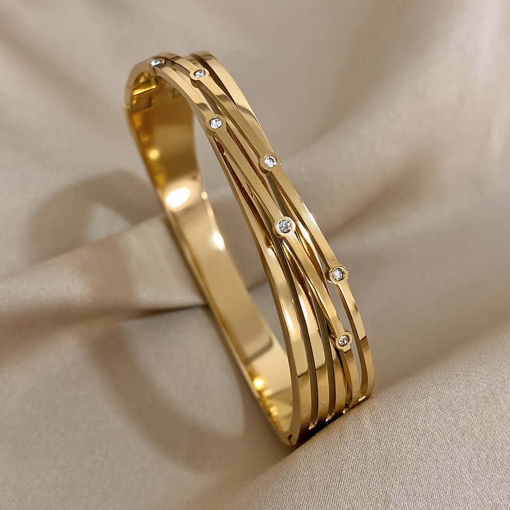 Pulsera con Circonitas Serena - Bañado en oro de 18k