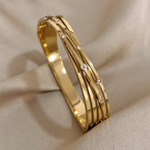 Pulsera con Circonitas Serena - Bañado en oro de 18k