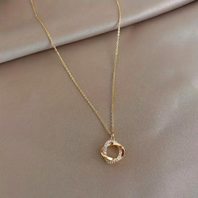 Collar Com Pingente Redondo Tradición - Bañado en oro de 18k