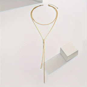 Collar Doble Y Con Colgante Fino Encanto – Bañado en oro de 18k