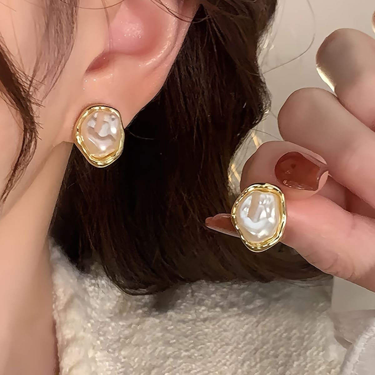 Aretes de Perlas Reina del Mar – Bañado en oro de 18k