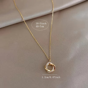 Collar Com Pingente Redondo Tradición - Bañado en oro de 18k