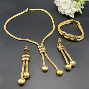 Conjunto de Joyas Elegancia Atrevida - Bañado en Oro de 18K